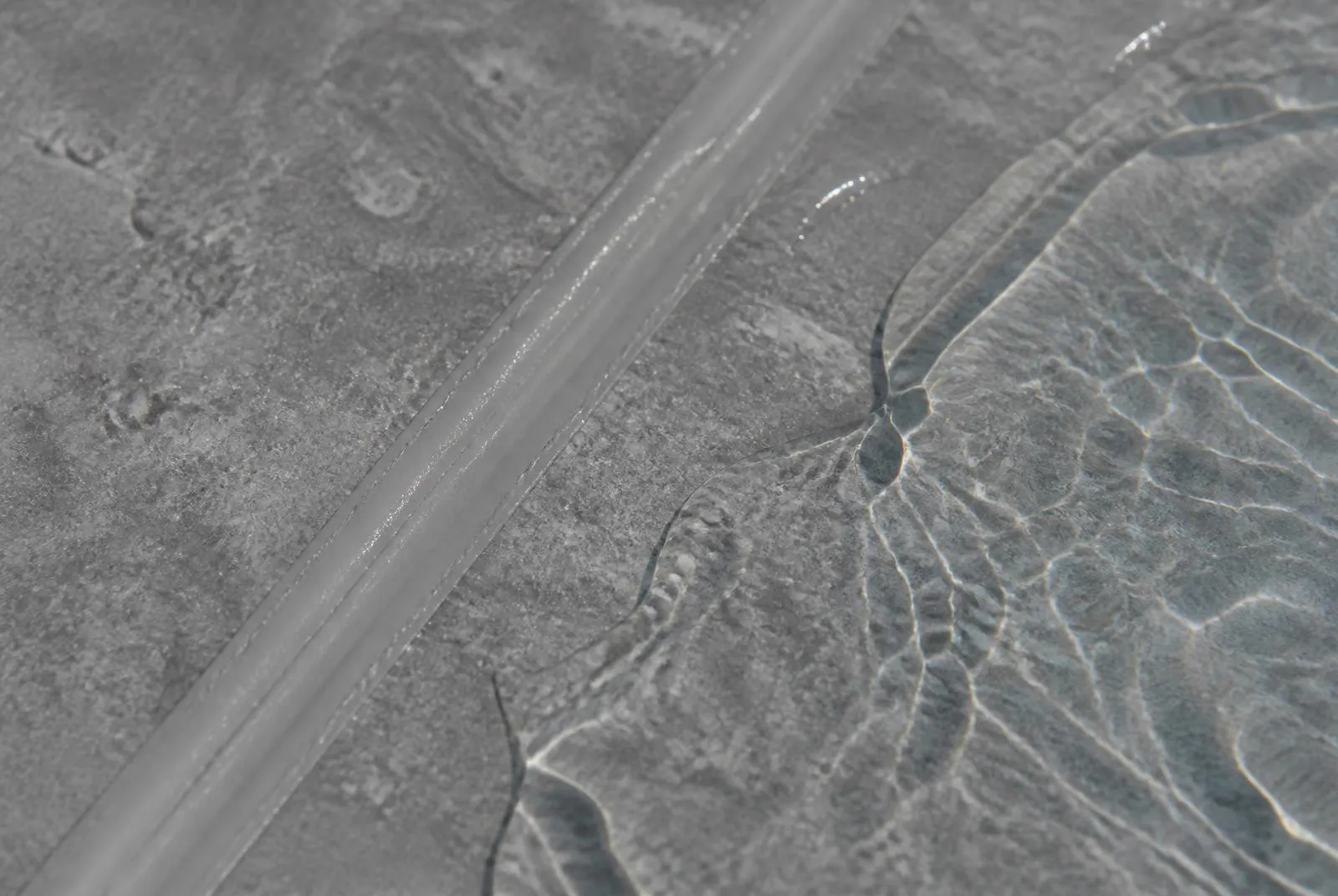 Close-up of a reinforced PVC ORCA pool liner