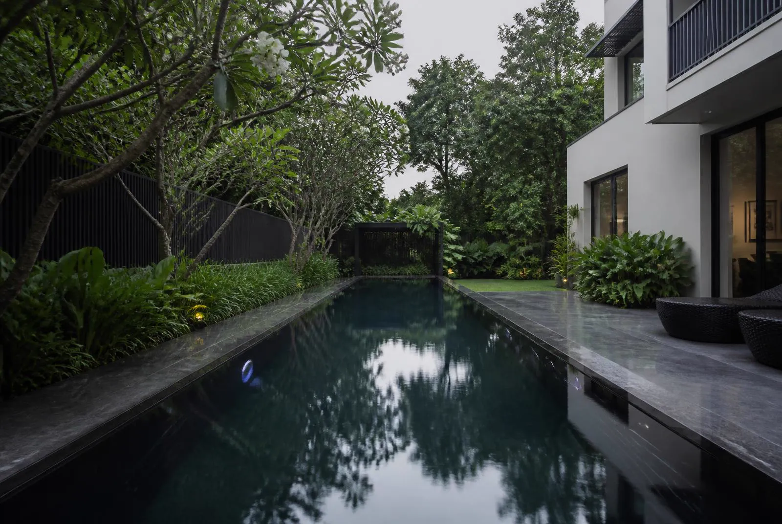 Luxury lap pool construction in Bengaluru, Karnataka
